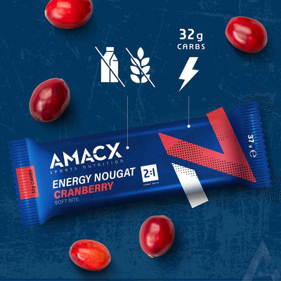 Barritas Energéticas Amacx Energy Nougat Arándano Rojo Caja 12uds Azul #3
