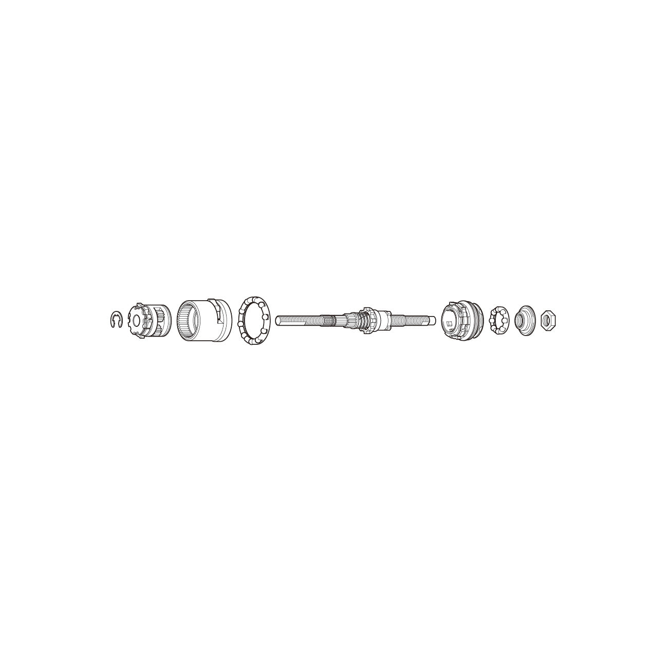 Conjunto Interno Shimano SG-3R40 176.8mm Plata #2